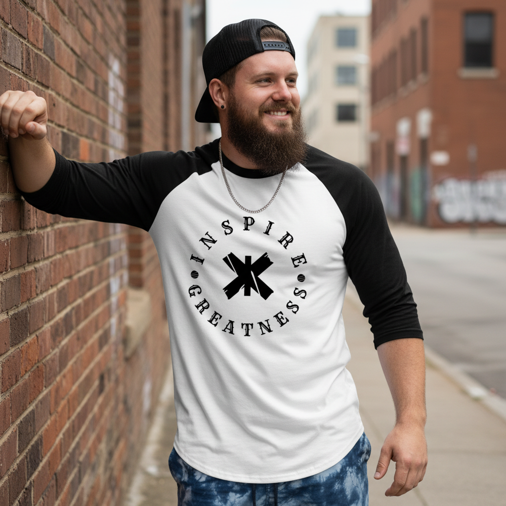 Inspire Greatness Classic 3/4 Raglan Tee