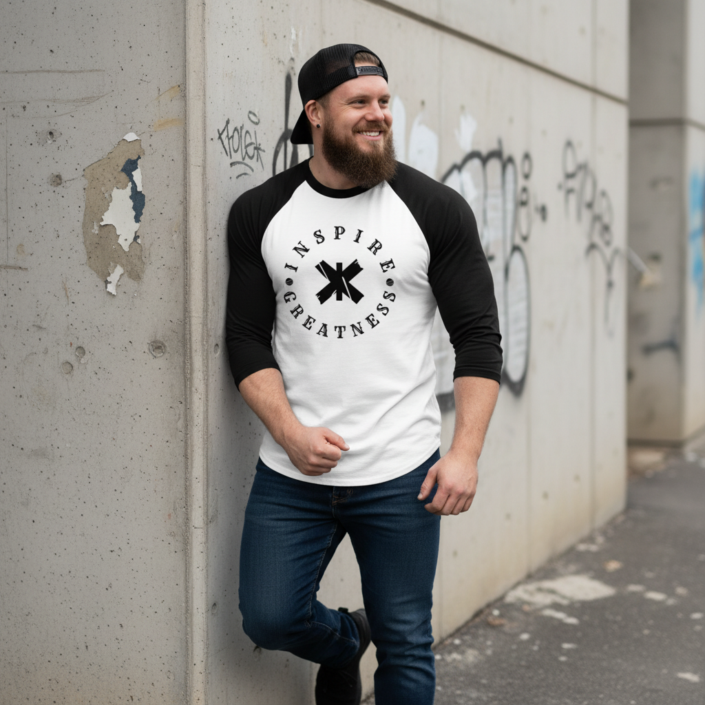 Inspire Greatness Classic 3/4 Raglan Tee