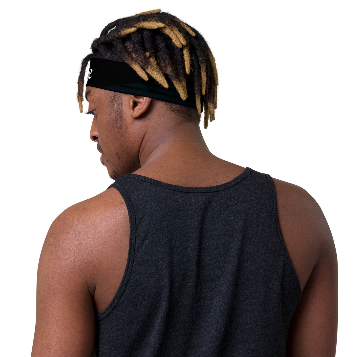 Unisex Solid Black Design Headband