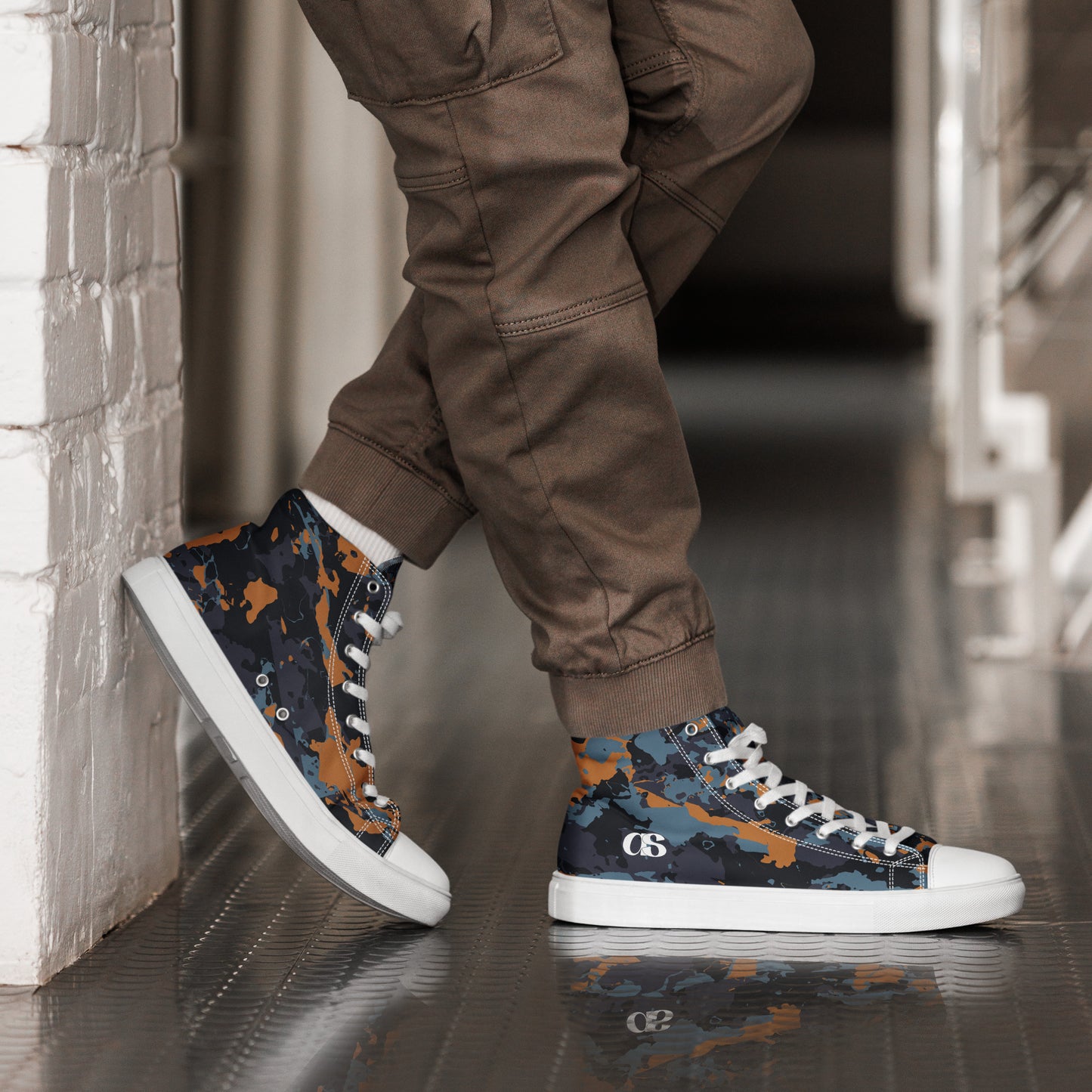 Men’s Camo-Line high top canvas shoes